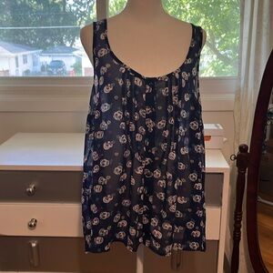 Blue Torrid size 1 sheer tank top